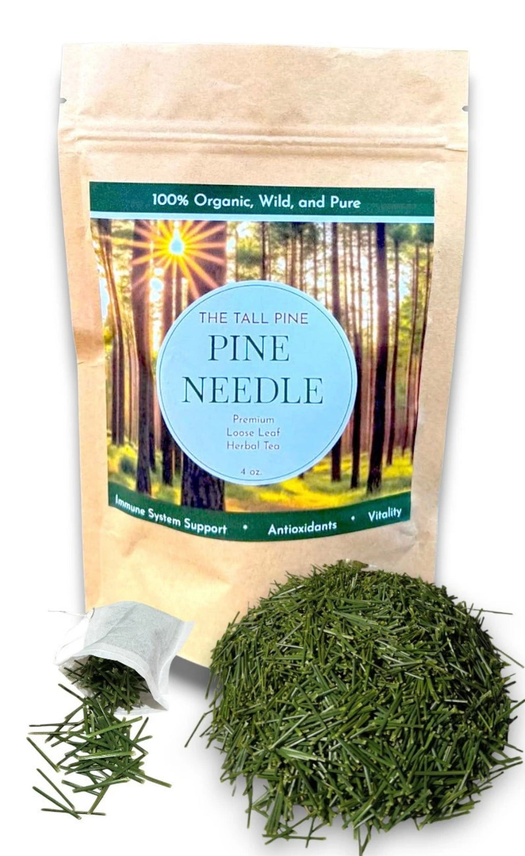 The Tall Pine Organic Pine Needle Tea 4oz - Pure Antioxidant